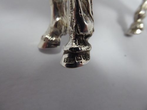 EXTREMELY RARE SOLID SILVER MODEL OF A DONKEY - ADDITIONAL PHOTO 8