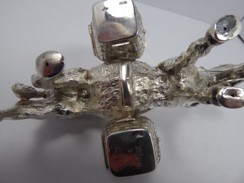 EXTREMELY RARE SOLID SILVER MODEL OF A DONKEY - ADDITIONAL PHOTO 9