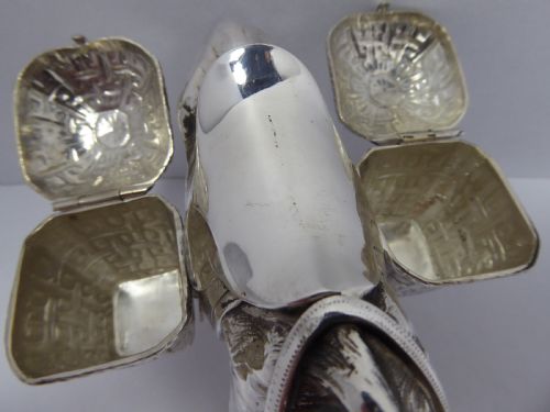 EXTREMELY RARE SOLID SILVER MODEL OF A DONKEY - ADDITIONAL PHOTO 12
