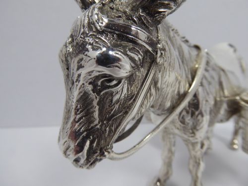 EXTREMELY RARE SOLID SILVER MODEL OF A DONKEY - ADDITIONAL PHOTO 16