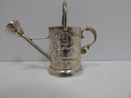 STUNNING SOLID SILVER MINIATURE WATERING CAN - ADDITIONAL PHOTO 3