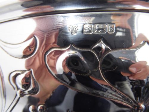SOLID SILVER STUNNING ART NOUVEAU BOWL - ADDITIONAL PHOTO 4