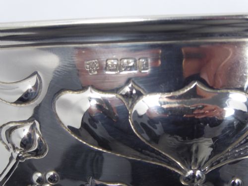 SOLID SILVER STUNNING ART NOUVEAU BOWL - ADDITIONAL PHOTO 5