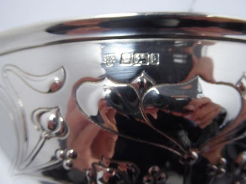 SOLID SILVER STUNNING ART NOUVEAU BOWL - ADDITIONAL PHOTO 6