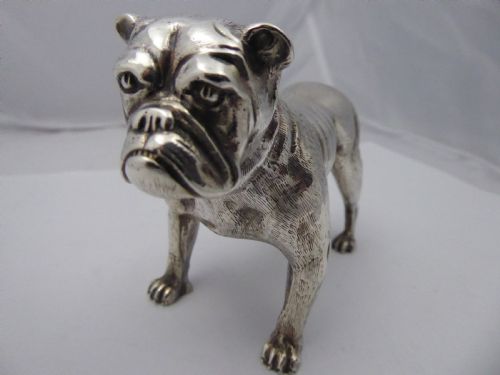 solid silver german dog - CATEGORY: ANTIQUE SILVER - DATED 1930