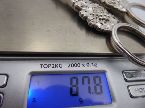 SOLID SILVER GEORGIAN GRAPE SCISSORS - ADDITIONAL PHOTO 9