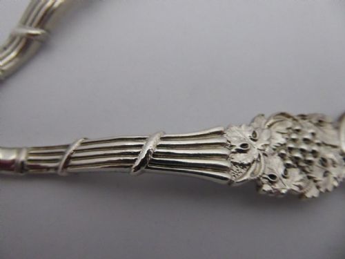 SOLID SILVER GEORGIAN GRAPE SCISSORS - ADDITIONAL PHOTO 12