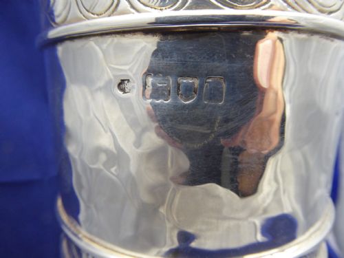 SOLID SILVER ARTS AND CRAFTS VASE - ADDITIONAL PHOTO 3