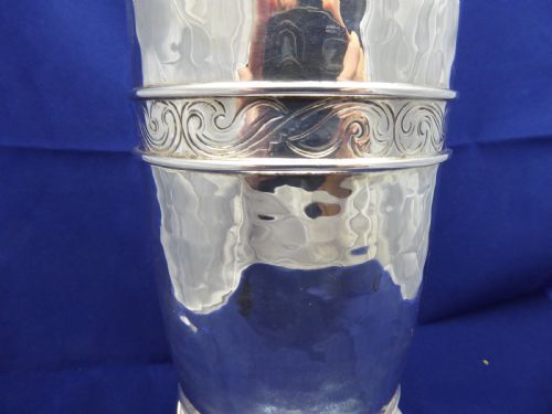 SOLID SILVER ARTS AND CRAFTS VASE - ADDITIONAL PHOTO 5