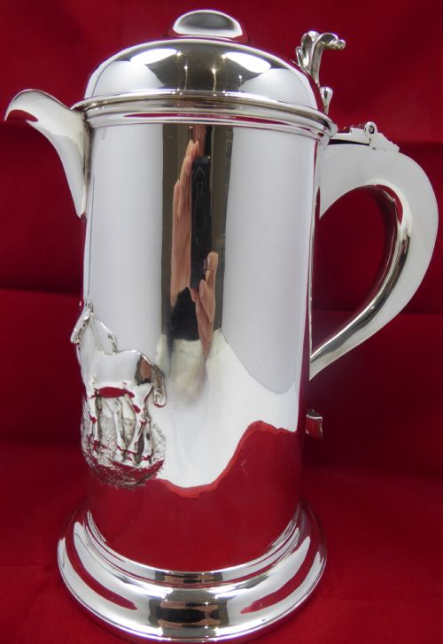 rare solid silver flagon london 1922 - CATEGORY: ANTIQUE SILVER - DATED 1920