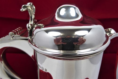 RARE SOLID SILVER FLAGON LONDON 1922 - ADDITIONAL PHOTO 5