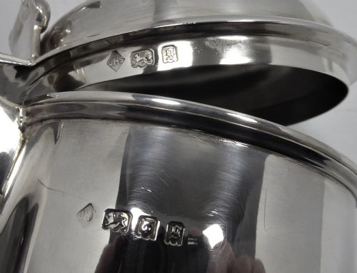 RARE SOLID SILVER FLAGON LONDON 1922 - ADDITIONAL PHOTO 8
