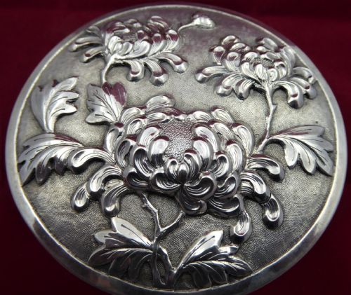 SOLID SILVER CHINESE ROUND BOX - ADDITIONAL PHOTO 1
