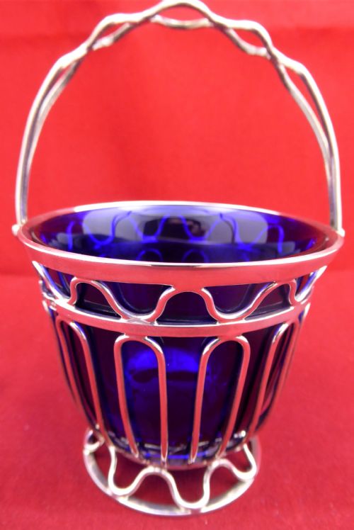solid silver victorian sugar basket - CATEGORY: ANTIQUE SILVER - DATED 1890