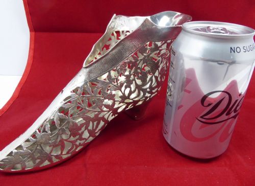 SOLID SILVER LIFE SIZE SHOE 1897 - ADDITIONAL PHOTO 1