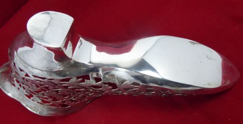 SOLID SILVER LIFE SIZE SHOE 1897 - ADDITIONAL PHOTO 8