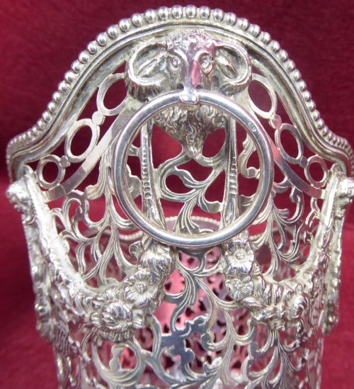 SOLID SILVER PAIR OF BASKETS 1913 - ADDITIONAL PHOTO 5
