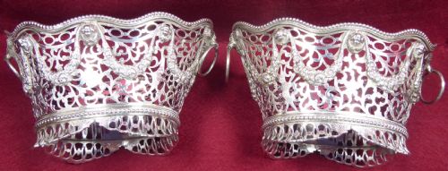 SOLID SILVER PAIR OF BASKETS 1913 - ADDITIONAL PHOTO 10