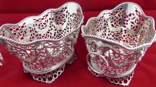 SOLID SILVER PAIR OF BASKETS 1913 - ADDITIONAL PHOTO 19