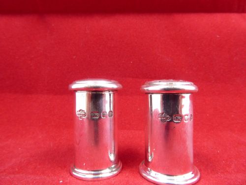 ASPREY SOLID SILVER MINIATURE SALT AND PEPPER - ADDITIONAL PHOTO 1