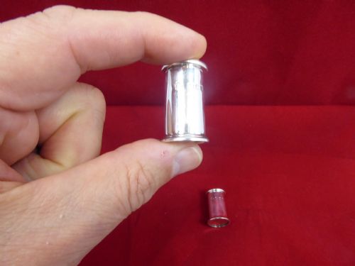 ASPREY SOLID SILVER MINIATURE SALT AND PEPPER - ADDITIONAL PHOTO 5