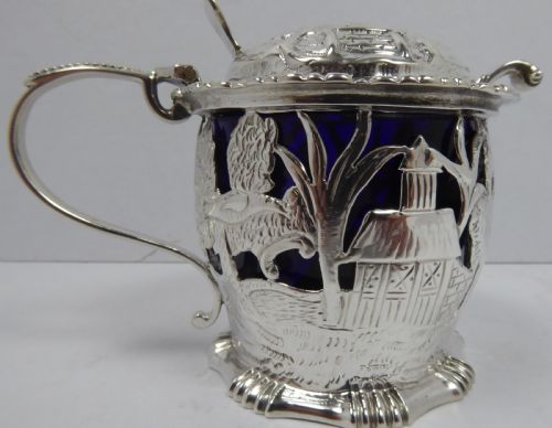 SOLID SILVER MUSTARD POT 1880 - ADDITIONAL PHOTO 2
