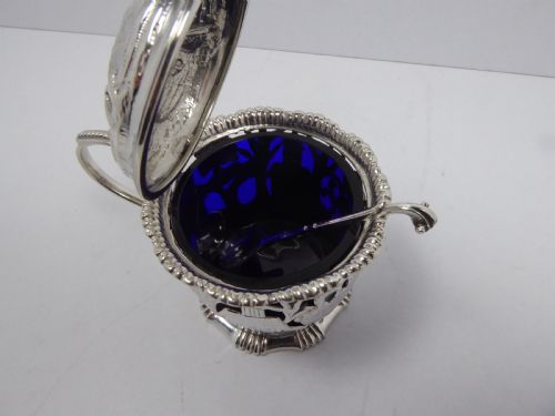 SOLID SILVER MUSTARD POT 1880 - ADDITIONAL PHOTO 5