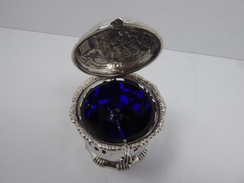 SOLID SILVER MUSTARD POT 1880 - ADDITIONAL PHOTO 6