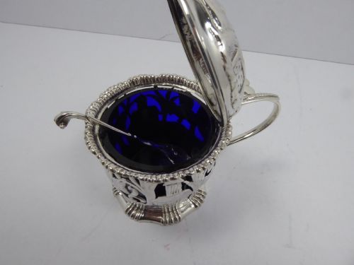 SOLID SILVER MUSTARD POT 1880 - ADDITIONAL PHOTO 7