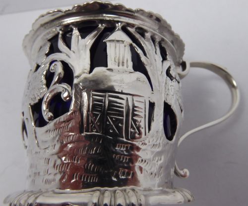 SOLID SILVER MUSTARD POT 1880 - ADDITIONAL PHOTO 10