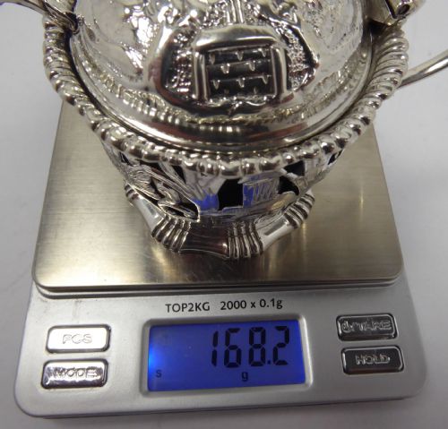 SOLID SILVER MUSTARD POT 1880 - ADDITIONAL PHOTO 15