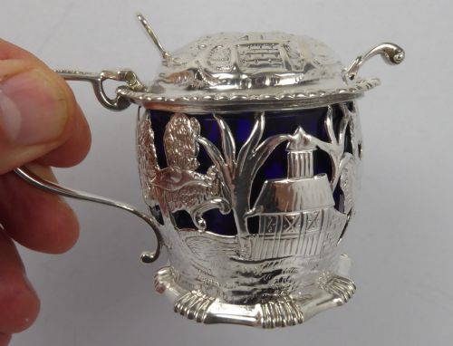 SOLID SILVER MUSTARD POT 1880 - ADDITIONAL PHOTO 16