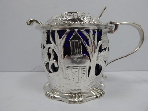 SOLID SILVER MUSTARD POT 1880 - ADDITIONAL PHOTO 17