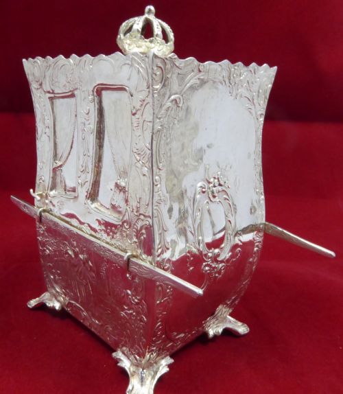 RARE SOLID SILVER TEA CADDY 1898 - ADDITIONAL PHOTO 4