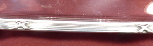 SOLID SILVER AND GLASS INKWELL AND TRAY CIRCA 1900'S - ADDITIONAL PHOTO 3