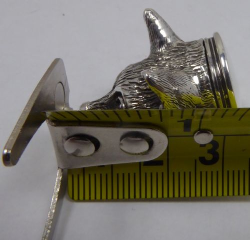 SOLID SILVER FOXDOG PILL SNUFF BOX - ADDITIONAL PHOTO 6
