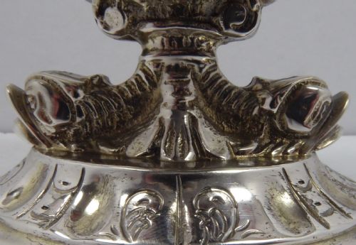 SOLID SILVER FISH HEAD SWEETNUT DISH 1950'S - ADDITIONAL PHOTO 1