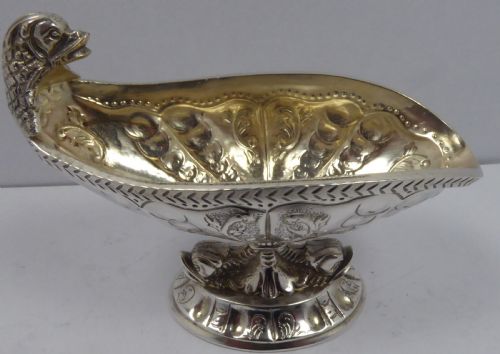 SOLID SILVER FISH HEAD SWEETNUT DISH 1950'S - ADDITIONAL PHOTO 3