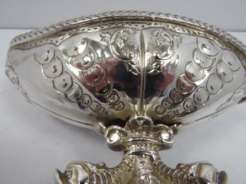 SOLID SILVER FISH HEAD SWEETNUT DISH 1950'S - ADDITIONAL PHOTO 6