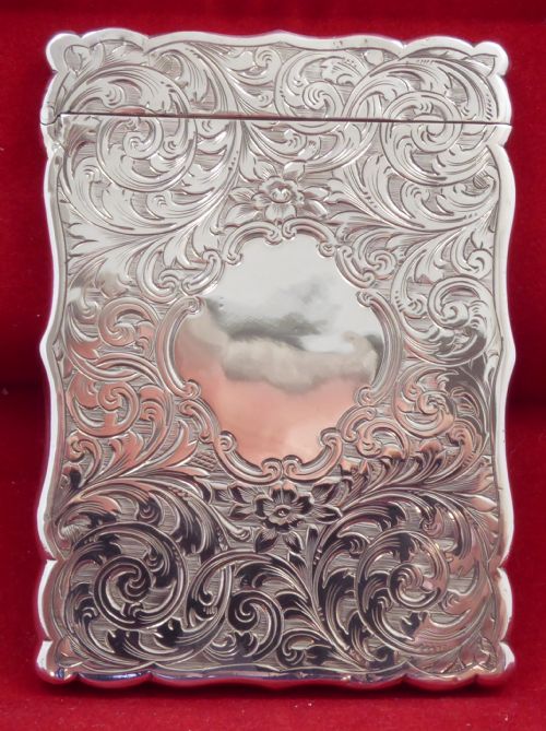 SOLID SILVER CARD CASE HOLDER 1875 - ADDITIONAL PHOTO 3
