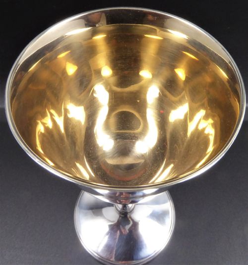 SOLID SILVER SET OF BOXED WINE GOBLETS 1967 - ADDITIONAL PHOTO 4