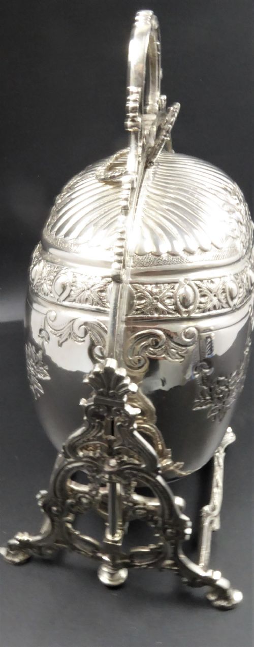 SOLID SILVER BISCUIT BOX 1900'S - ADDITIONAL PHOTO 1
