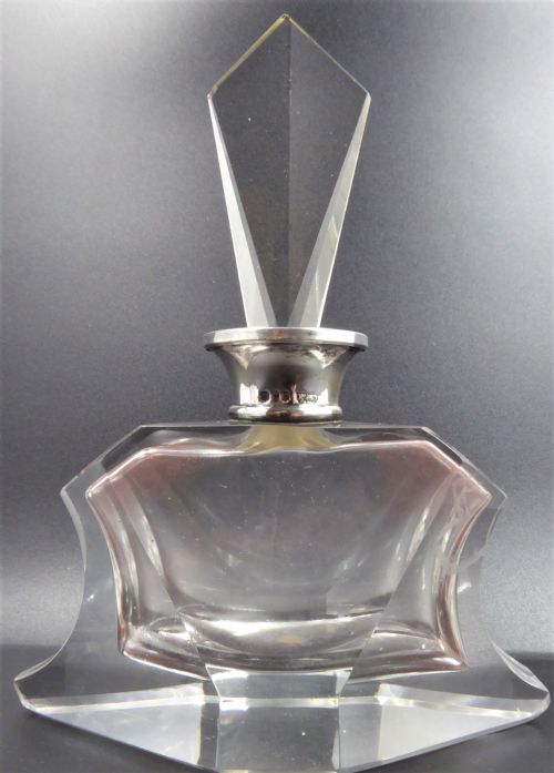 ART DECO SILVER TOPPED PERFUME BOTTLE 1930 - ADDITIONAL PHOTO 1