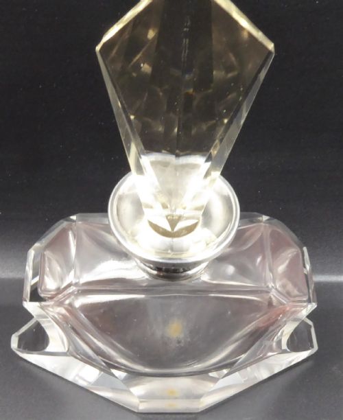 ART DECO SILVER TOPPED PERFUME BOTTLE 1930 - ADDITIONAL PHOTO 2