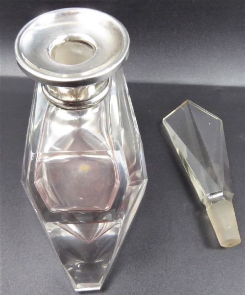 ART DECO SILVER TOPPED PERFUME BOTTLE 1930 - ADDITIONAL PHOTO 4