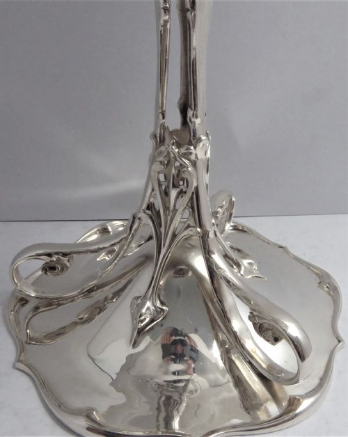 STUNNING SOLID SILVER ART NOUVEAU STANDING BOWL1911 - ADDITIONAL PHOTO 2