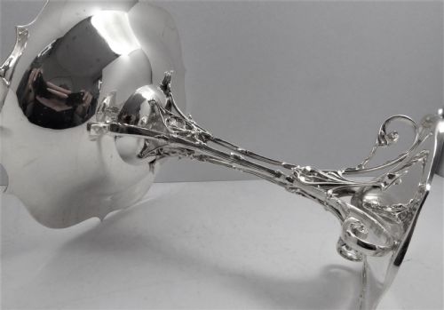 STUNNING SOLID SILVER ART NOUVEAU STANDING BOWL1911 - ADDITIONAL PHOTO 7