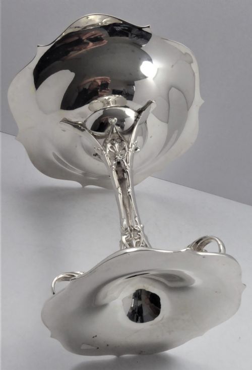 STUNNING SOLID SILVER ART NOUVEAU STANDING BOWL1911 - ADDITIONAL PHOTO 8