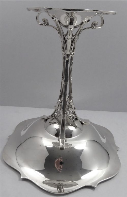 STUNNING SOLID SILVER ART NOUVEAU STANDING BOWL1911 - ADDITIONAL PHOTO 9
