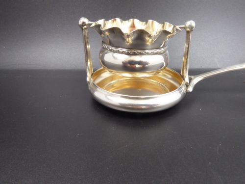 SOLID SILVER TEA STRAINER AND BOWL 1900'S - ADDITIONAL PHOTO 2